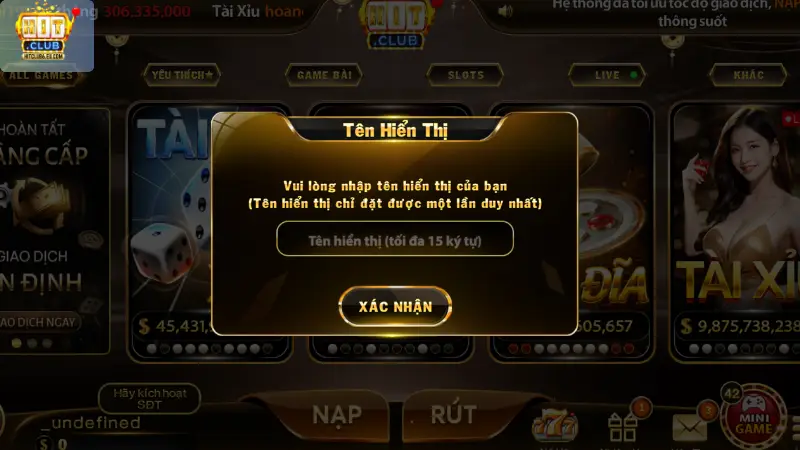 Đăng Ký Đăng Nhập Hitclub - Truy Cập An Toàn Chỉ Trong 1 Phút 3 Tại Hitclub bạn sẽ được yêu cầu đặt tên hiển thị.